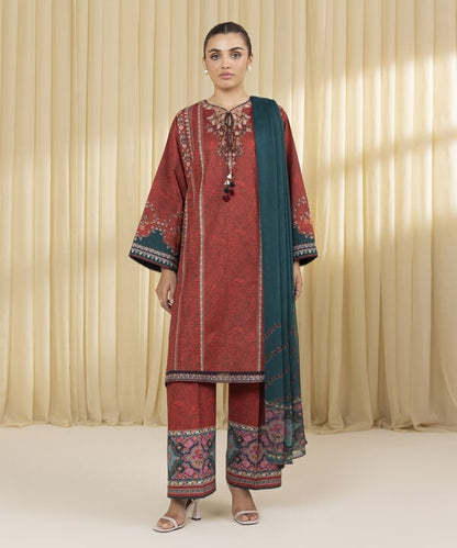 3 Piece - Embroidered Lawn Suit (Unstitched)