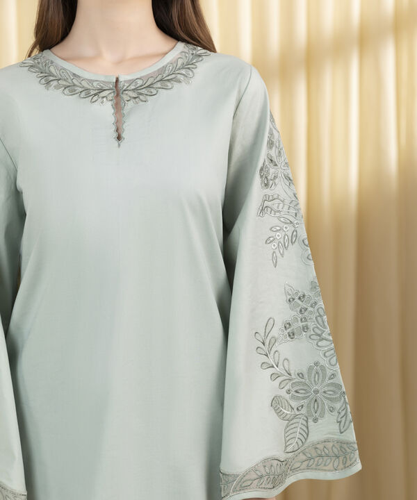 3 Piece - Embroidered Dobby Suit (Unstitched)