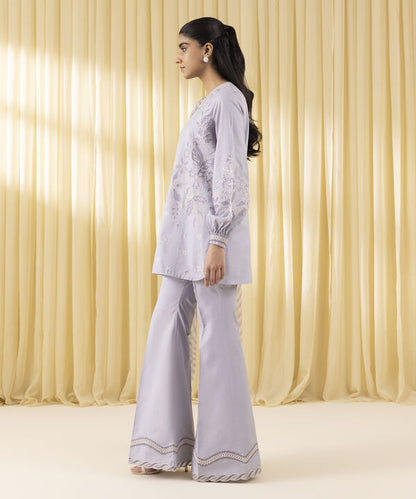 3 Piece - Embroidered Cotton Jacquard Suit (Unstitched)
