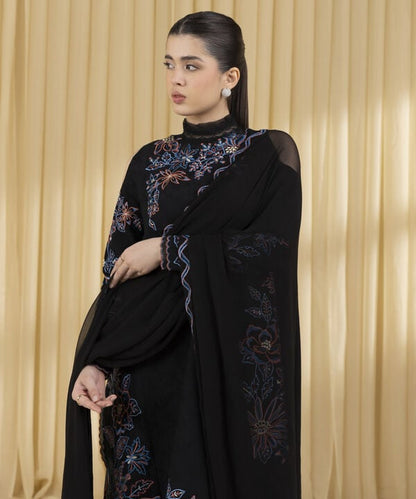 3 Piece - Embroidered Cotton Jacquard Suit (Unstitched)