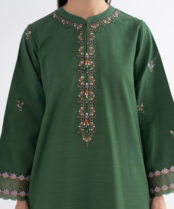 3 Piece - Embroidered Khaddar Suit