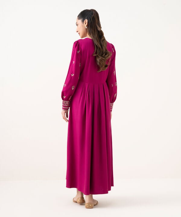 Embroidered Viscose Marina Dress