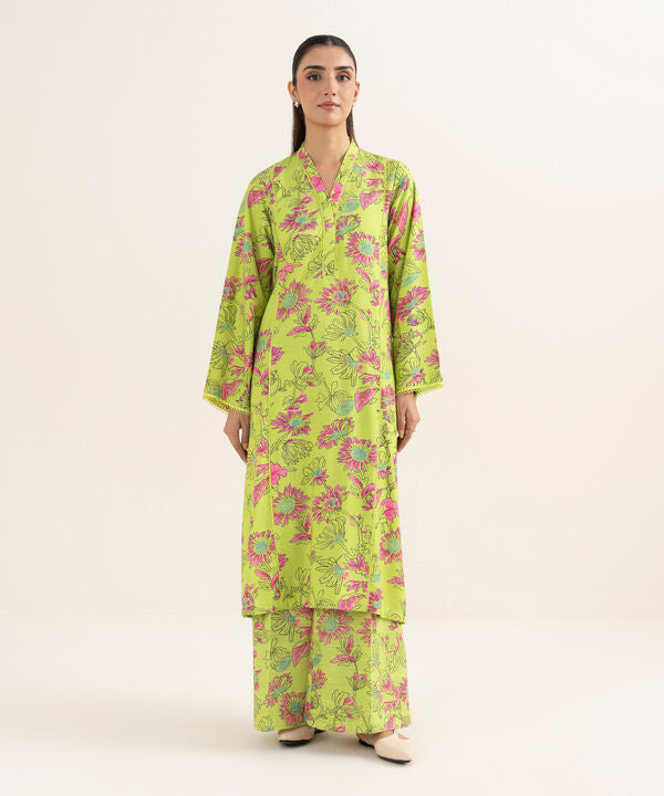 Printed Herringbone Shirt