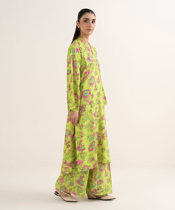 Printed Herringbone Shirt