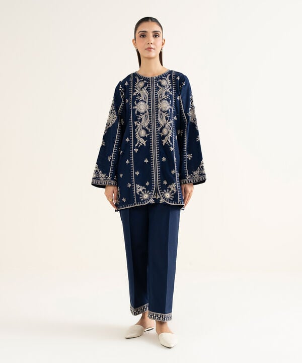 Embroidered Khaddar Shirt