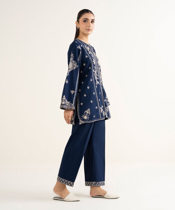 Embroidered Khaddar Shirt