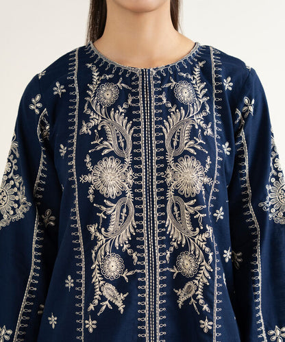 Embroidered Khaddar Shirt