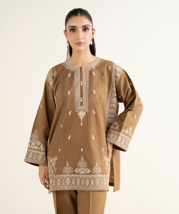 Embroidered Khaddar Shirt