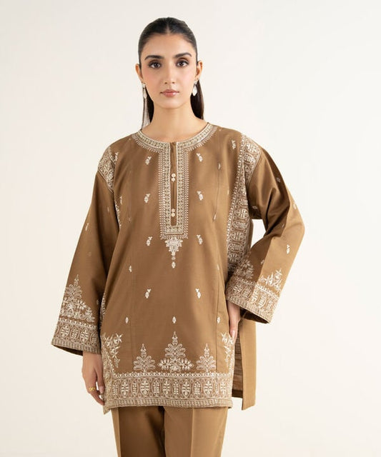 Embroidered Khaddar Shirt