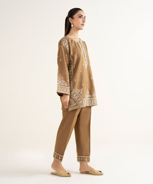 Embroidered Khaddar Shirt