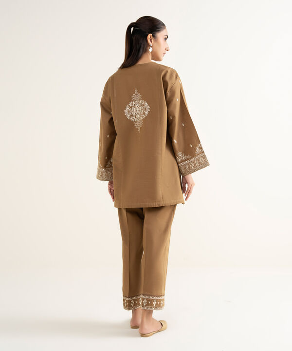 Embroidered Khaddar Shirt