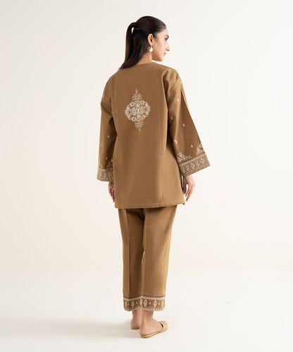 Embroidered Khaddar Shirt