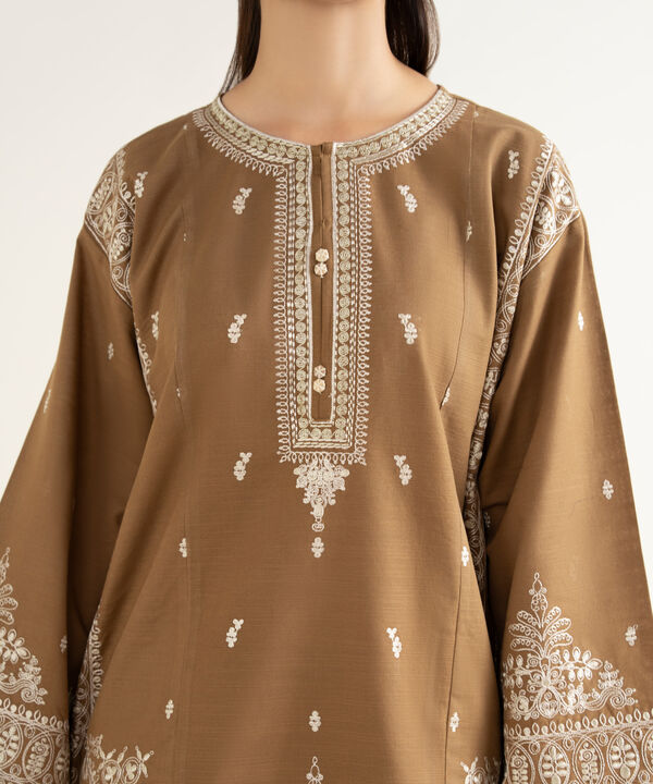 Embroidered Khaddar Shirt