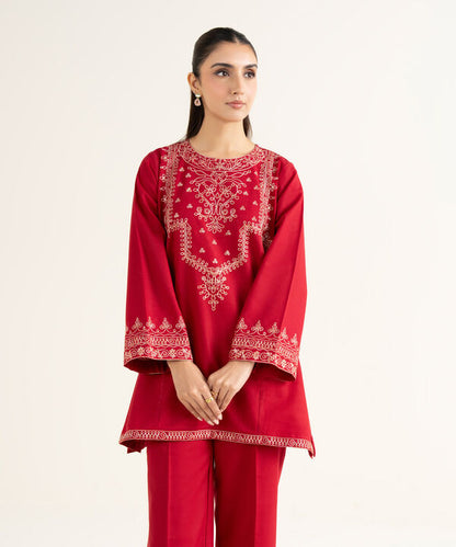 Embroidered Khaddar Shirt