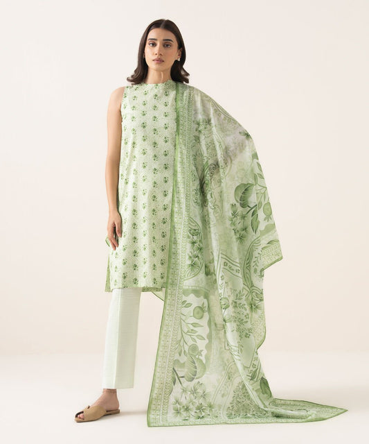 3 Piece - Printed Lawn Suit