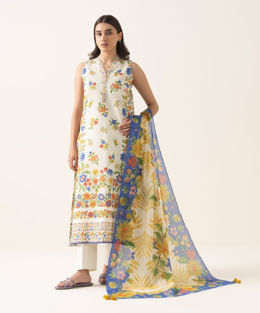 3 Piece - Printed Lawn Suit