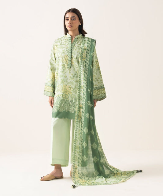 3 Piece - Printed Lawn Suit