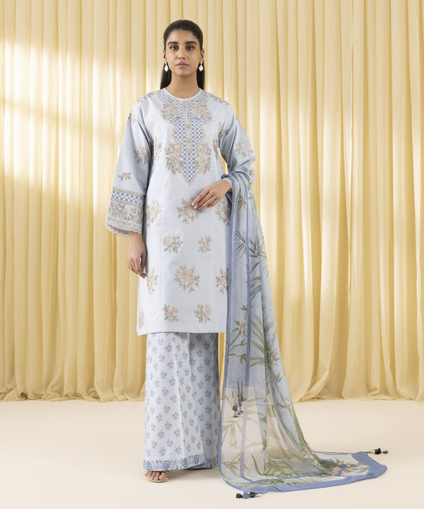 3 Piece - Embroidered Lawn Suit (Unstitched)