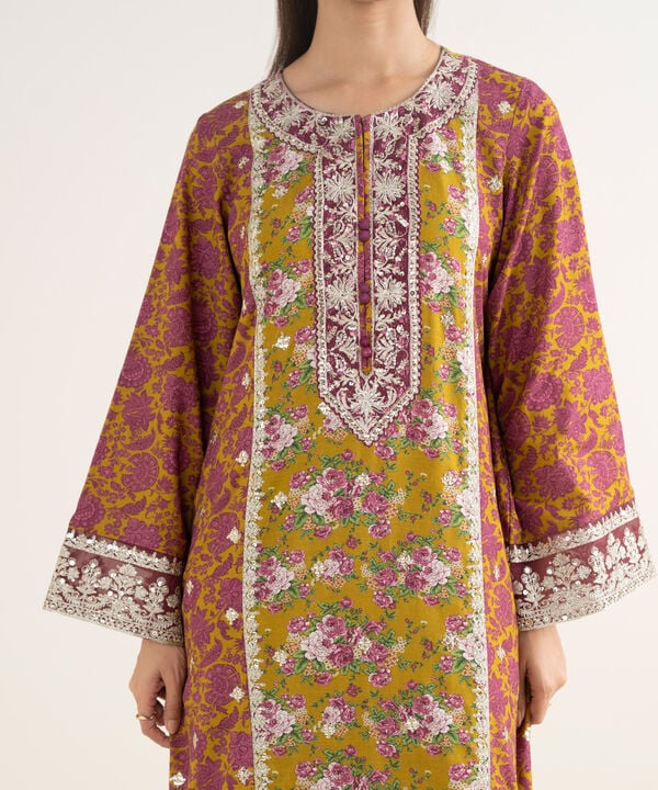 3 Piece - Embroidered Viscose Suit