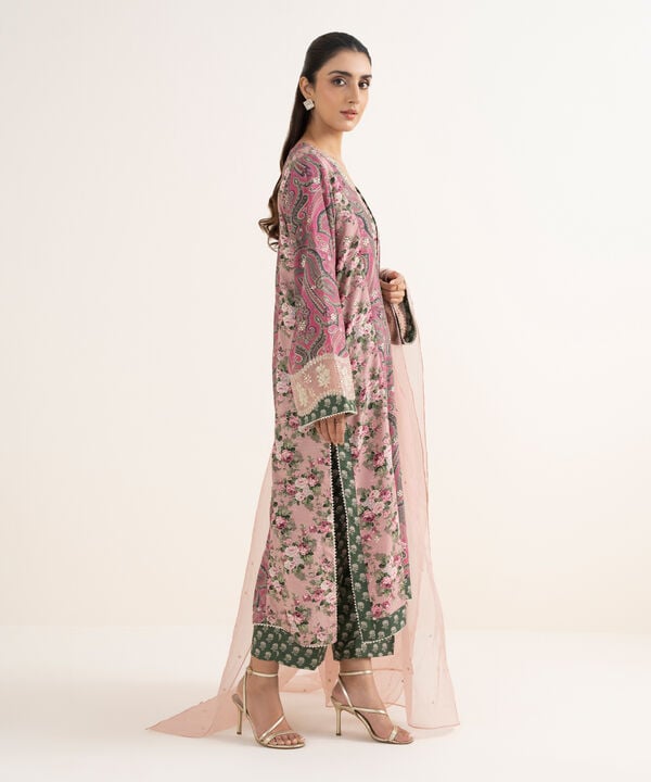 3 Piece - Embroidered Viscose Suit