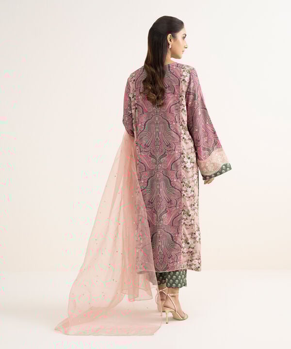 3 Piece - Embroidered Viscose Suit
