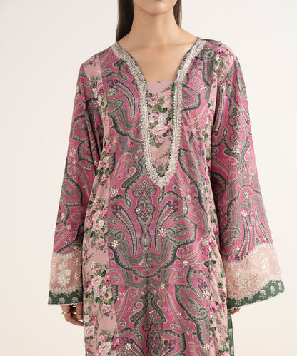 3 Piece - Embroidered Viscose Suit
