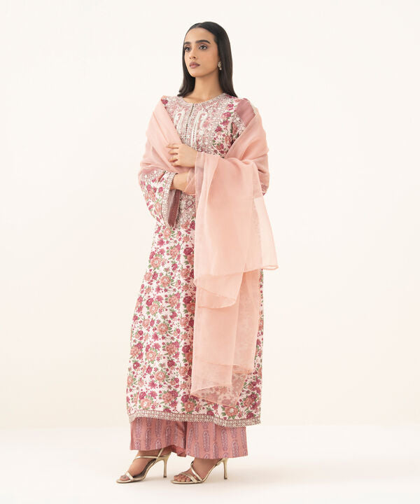 3 Piece - Embroidered Viscose Suit