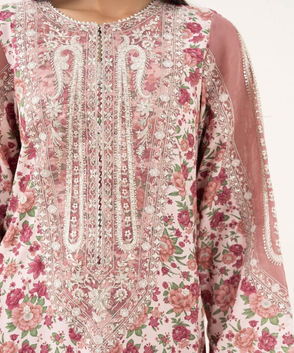 3 Piece - Embroidered Viscose Suit