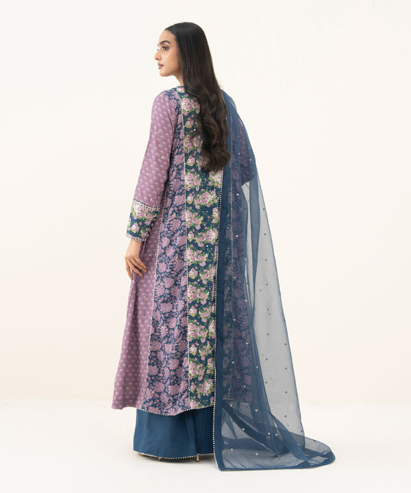 3 Piece - Embroidered Viscose Suit