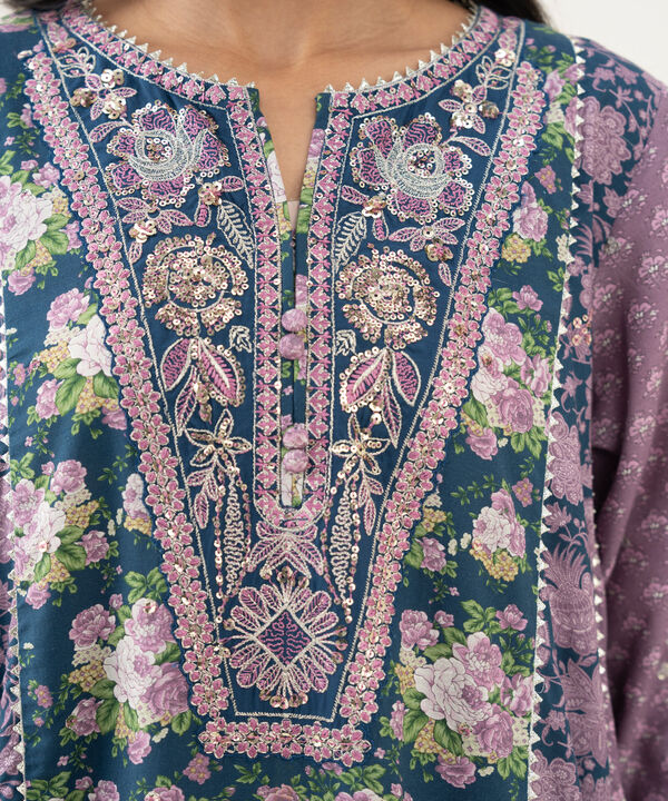 3 Piece - Embroidered Viscose Suit