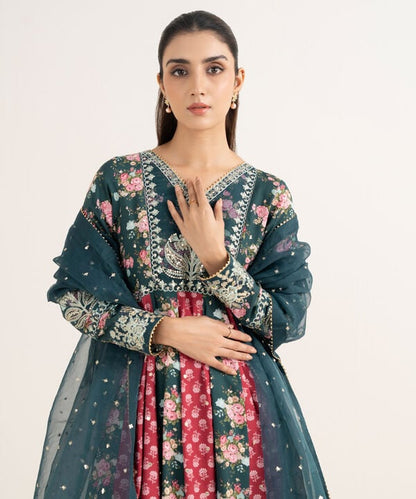 3 Piece - Embroidered Viscose Suit