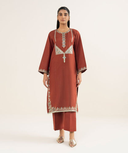 Embroidered Light Khaddar Shirt