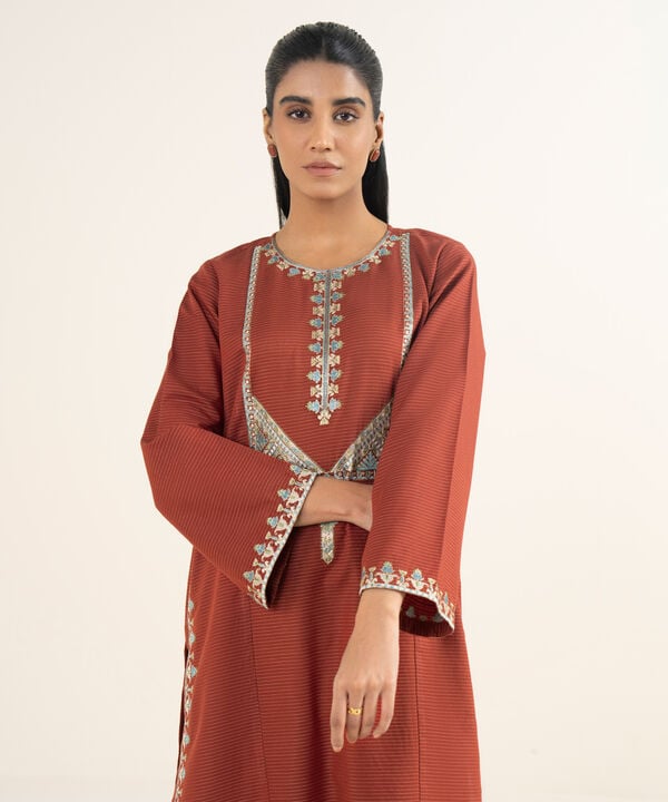 Embroidered Light Khaddar Shirt
