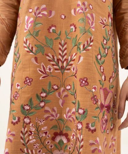 3 Piece - Embroidered Khaddar Suit