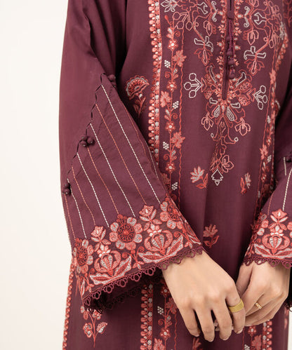 3 Piece - Embroidered Linen Suit