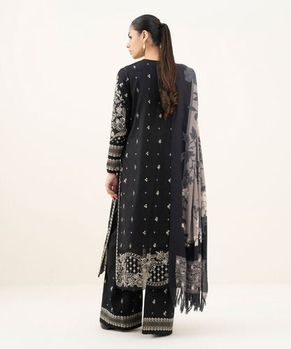 3 Piece - Embroidered Twill Suit