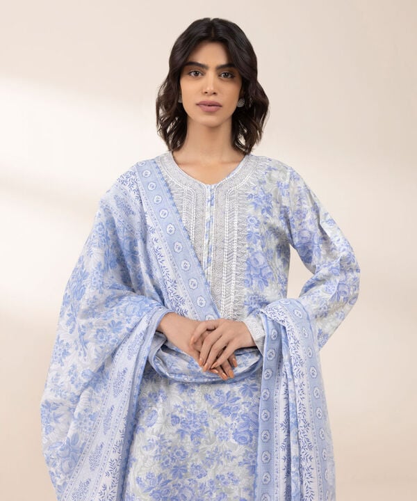 3 Piece - Embroidered Lawn Suit (Unstitched)