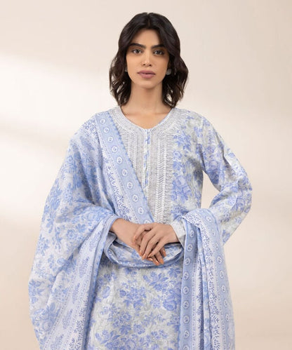 3 Piece - Embroidered Lawn Suit (Unstitched)