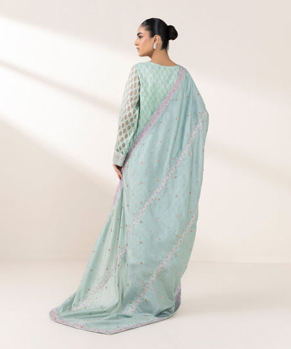 3 Piece - Embroidered Jacquard Suit (Stitched)