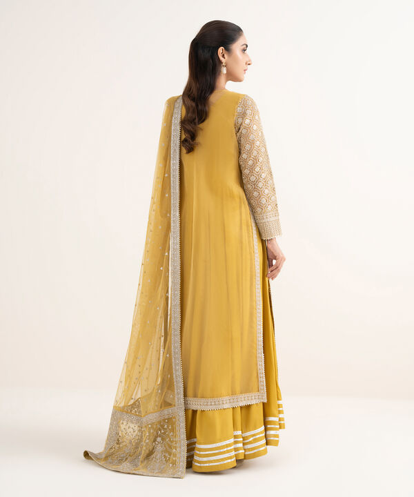 2 Piece - Embrodiered Organza Suit