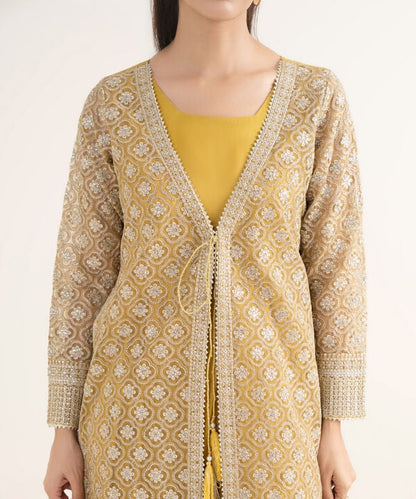 2 Piece - Embrodiered Organza Suit