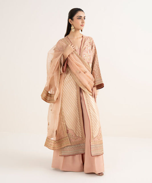 3 Piece - Embroidered Viscose Suit