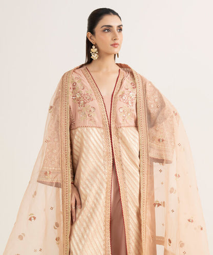3 Piece - Embroidered Viscose Suit