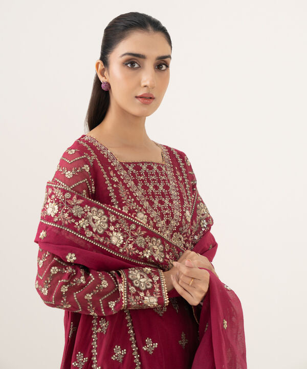 3 Piece - Embroidered Karandi Suit