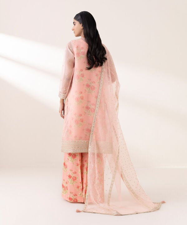 3 Piece - Embroidered Organza Suit (Stitched)