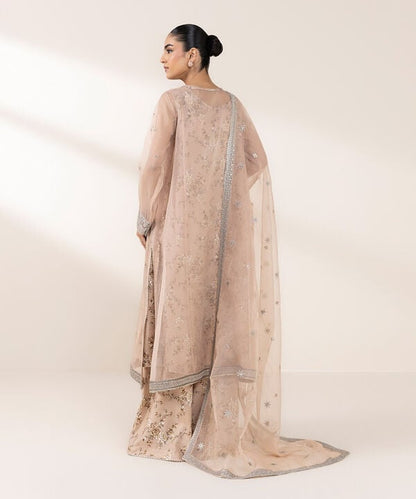 3 Piece - Embroidered Organza Suit (Stitched)