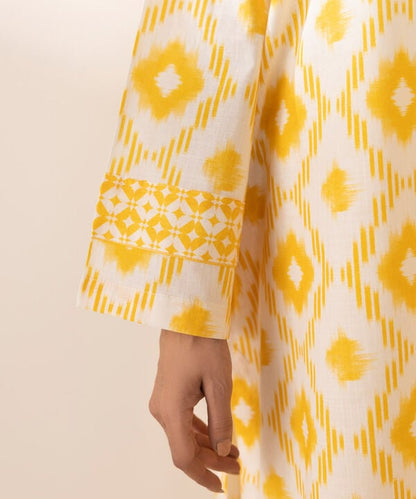 3 Piece - Printed Crosshatch Suit (Unstitched)