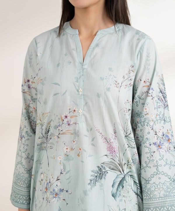 3 Piece - Embroidered Crosshatch Suit