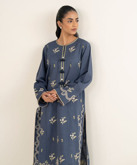 Embroidered Light Khaddar Shirt