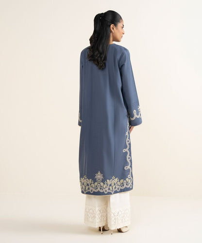 Embroidered Light Khaddar Shirt